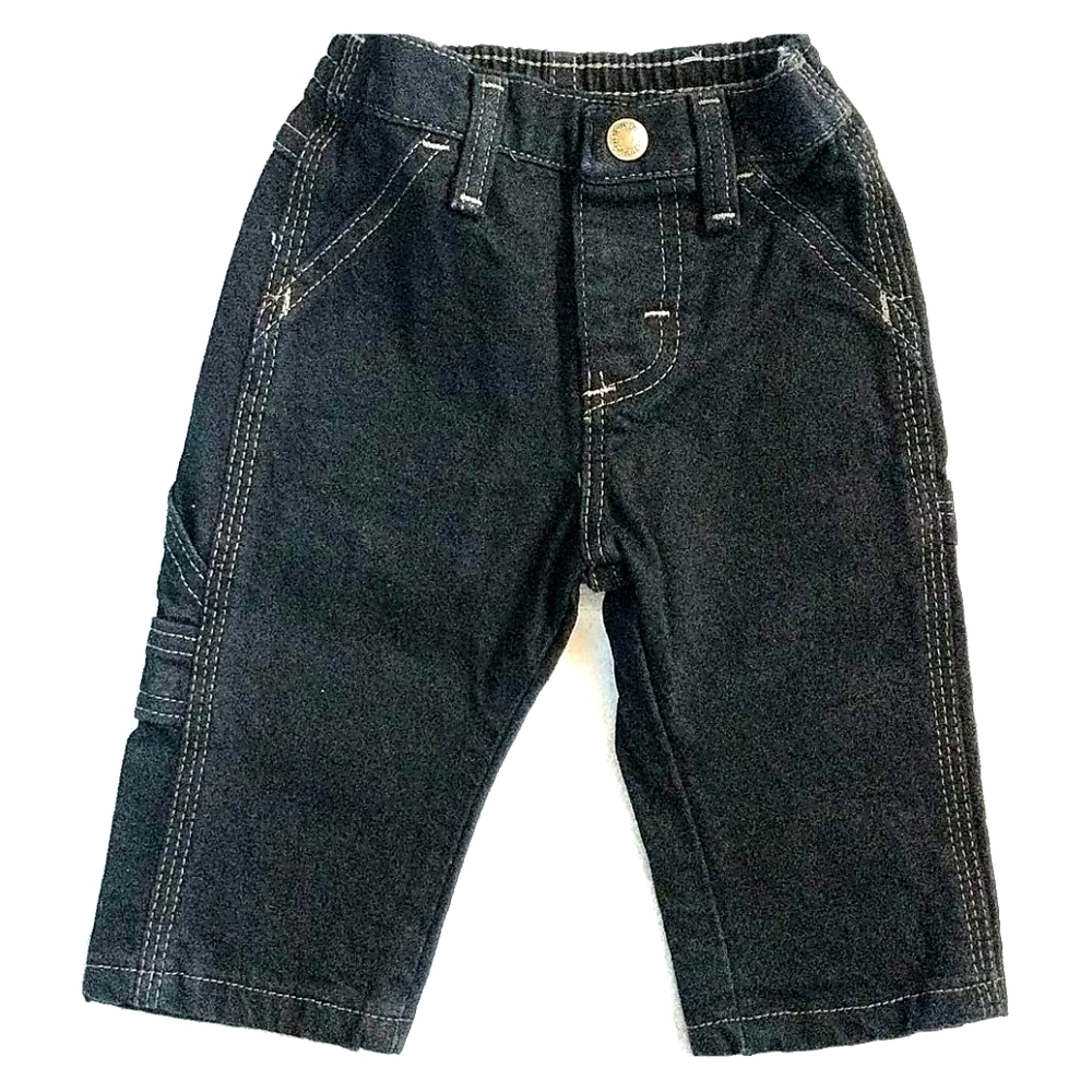NWT black Wrangler Carpenter Jeans 6-9m
